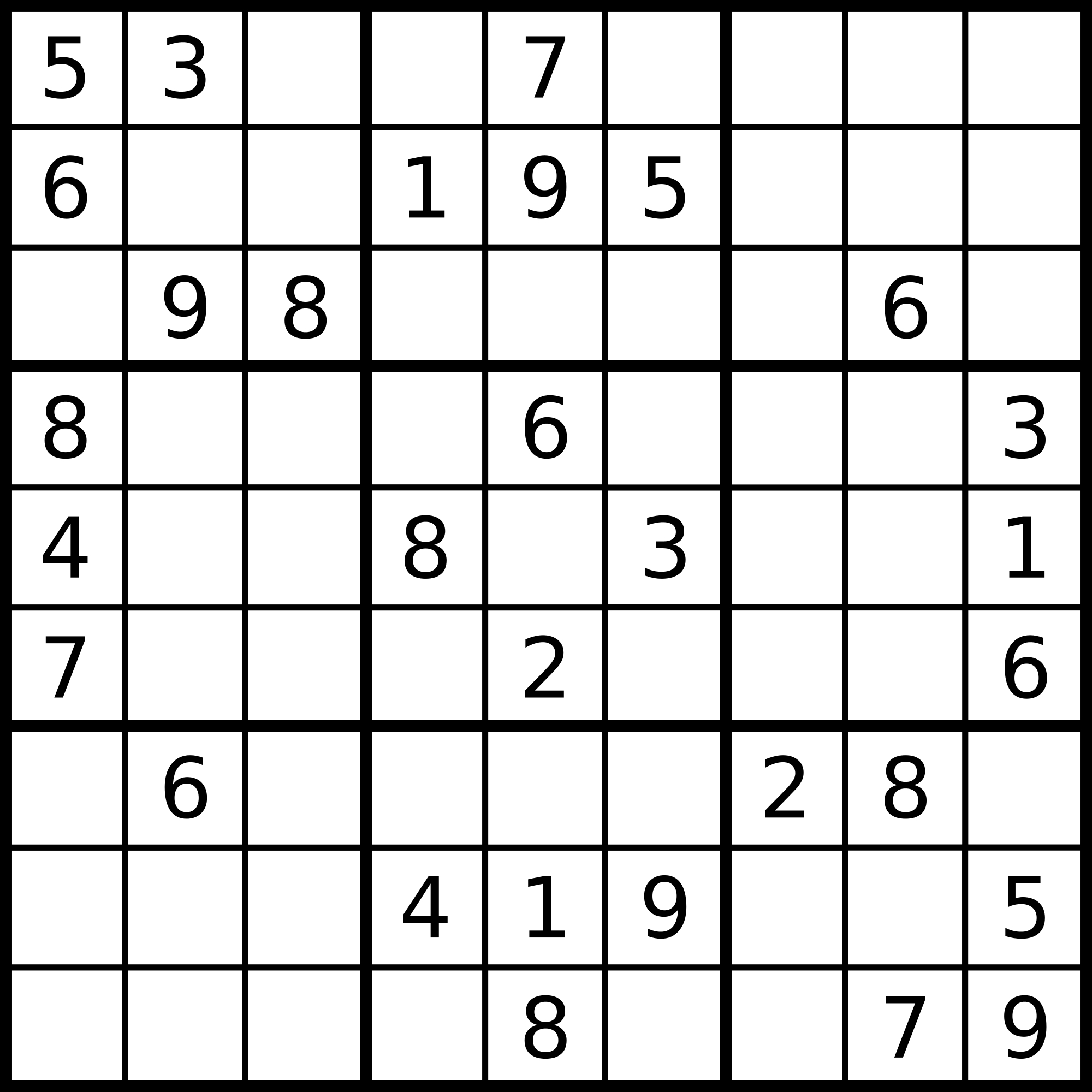 Sudoku 9X9 Printable