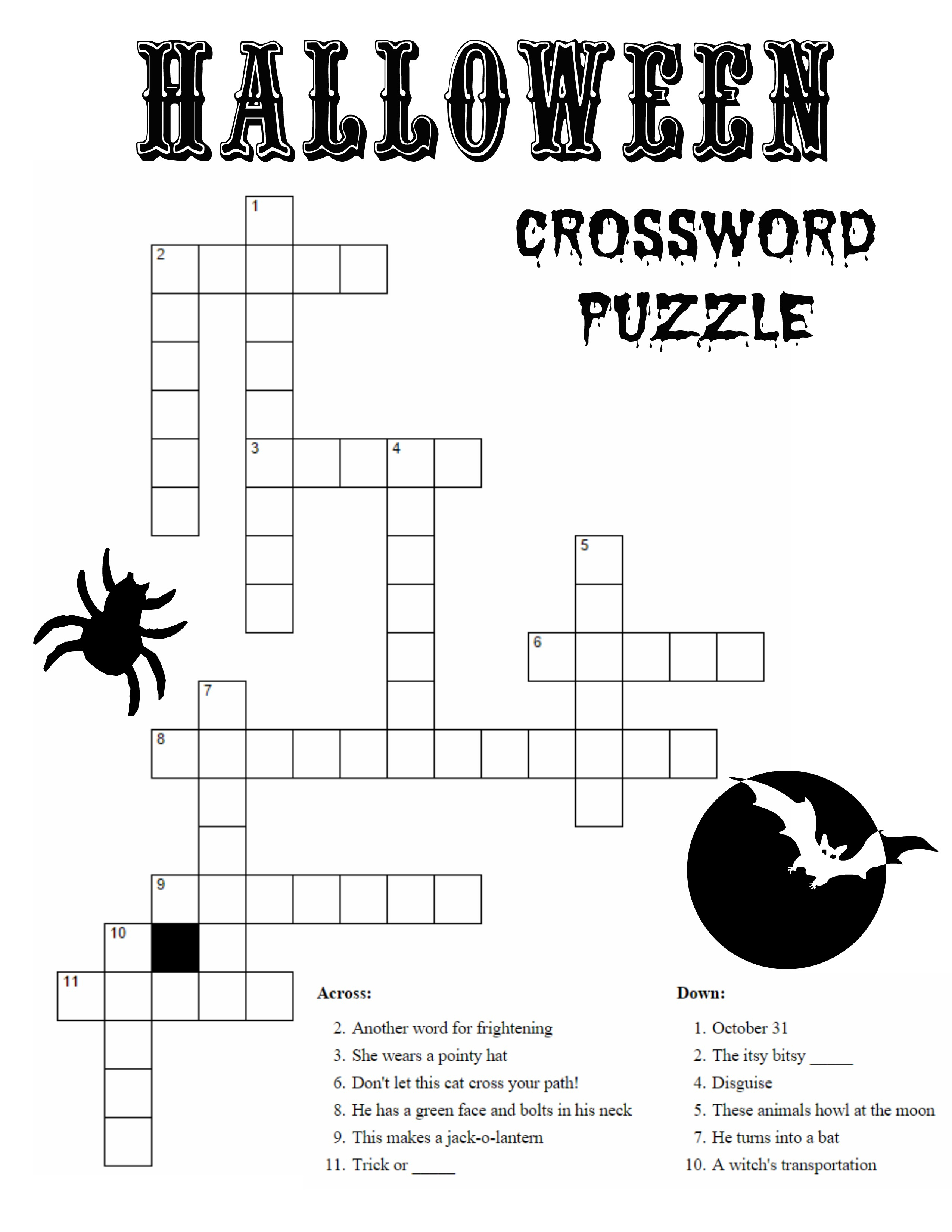 10 Best Photos Of Printable Halloween Word Puzzles - Halloween Word - Printable Crossword Puzzles Halloween