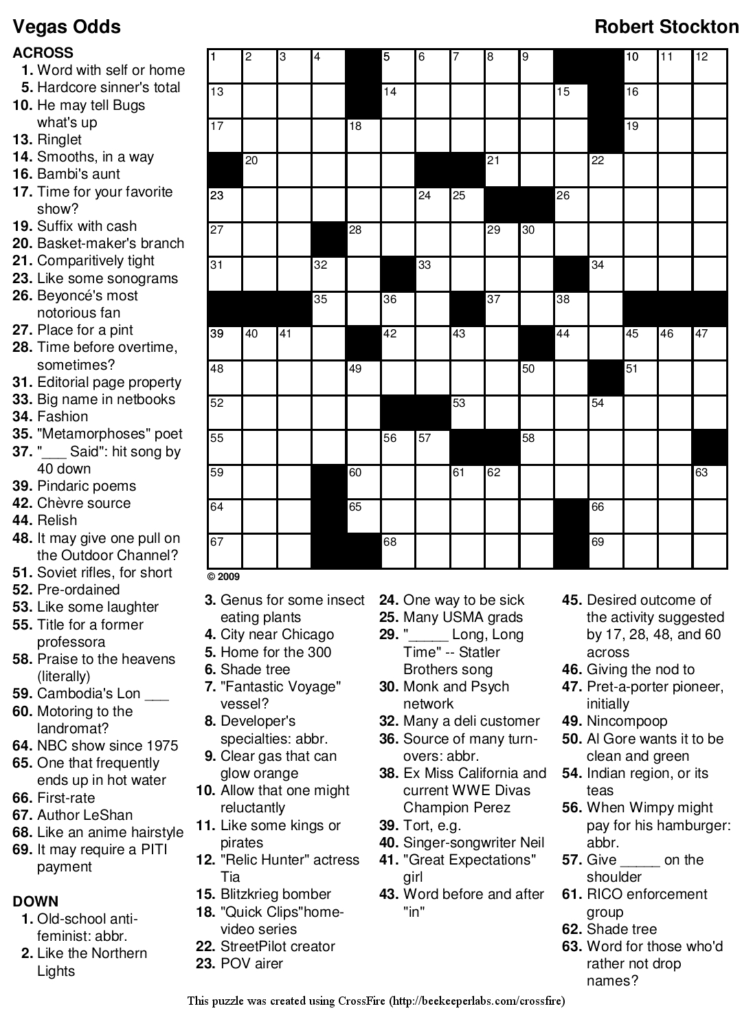 Beekeeper Crosswords - Printable Crossword Hard ...