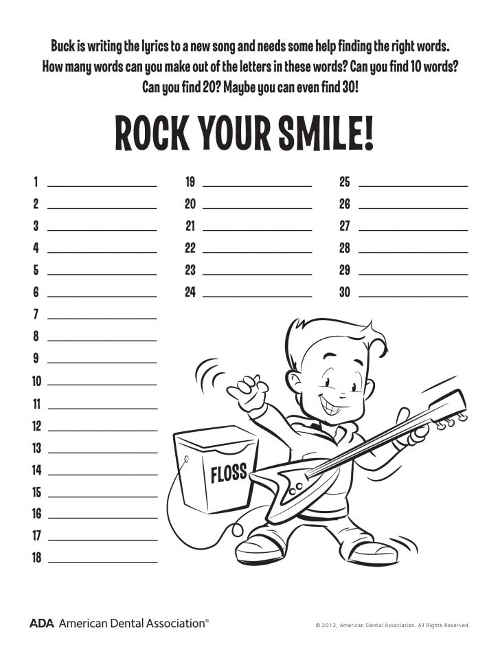 11 dental health activities puzzle fun printable personal hygiene