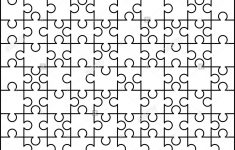 120 White Puzzles Pieces Arranged In A Rectangle Shape. Jigsaw - Print Puzzle From Photo