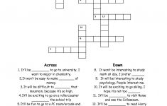 15 Best Photos Of Esl Printable Worksheets Crossword - Printable - Printable English Vocabulary Crossword Puzzle