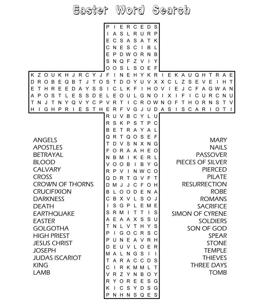 Printable Religious Puzzles Printable Crossword Puzzles