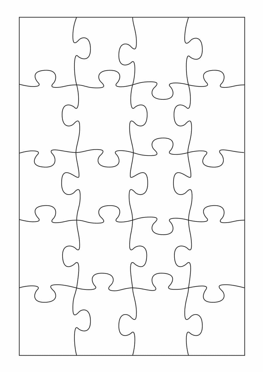 19 Printable Puzzle Piece Templates ᐅ Template Lab - Printable Blank Jigsaw Puzzle Outline