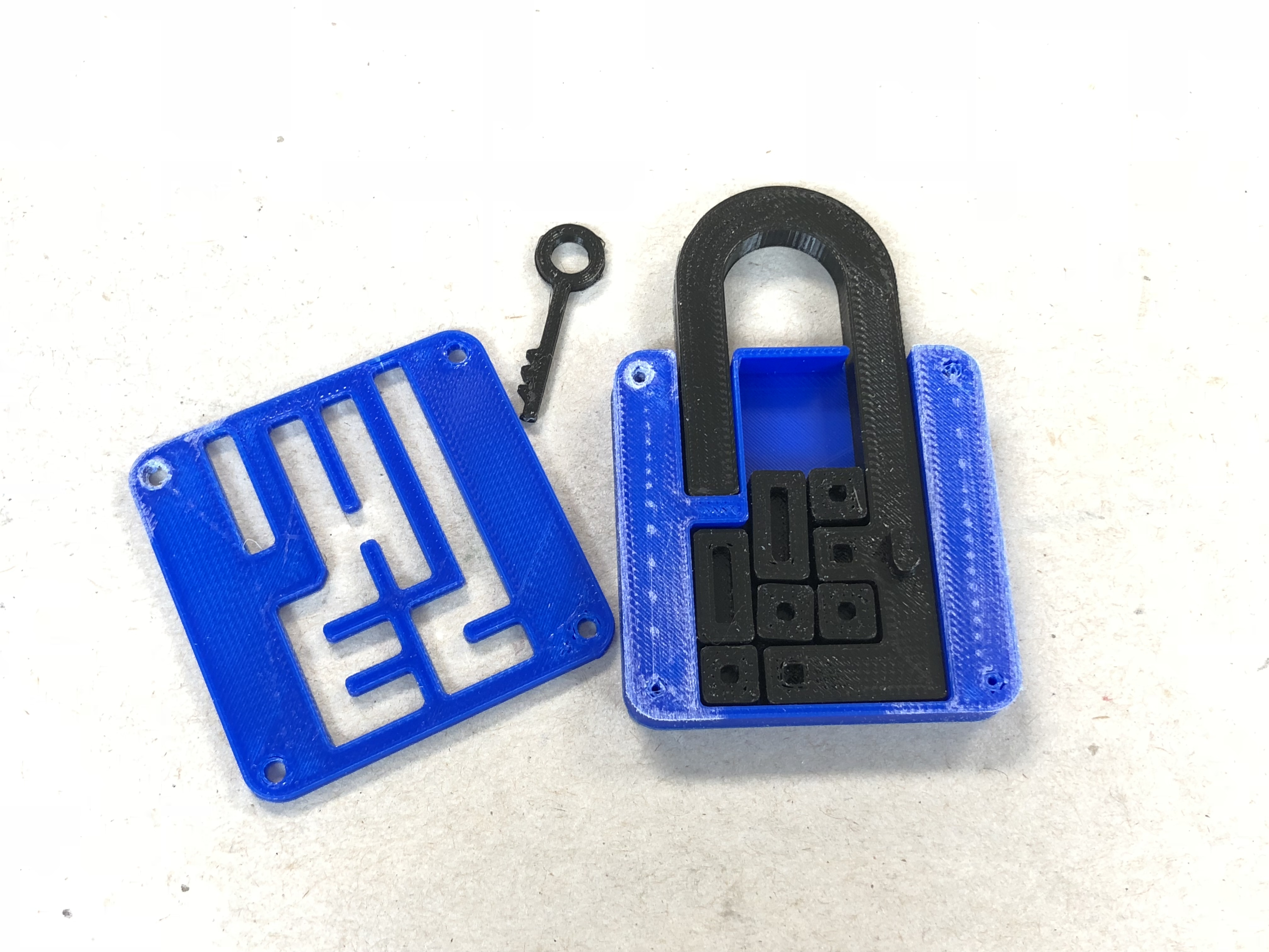 3D Printable Puzzle Lock // Sliding Puzzleanders Severinsen - 3D Print Puzzle Lock