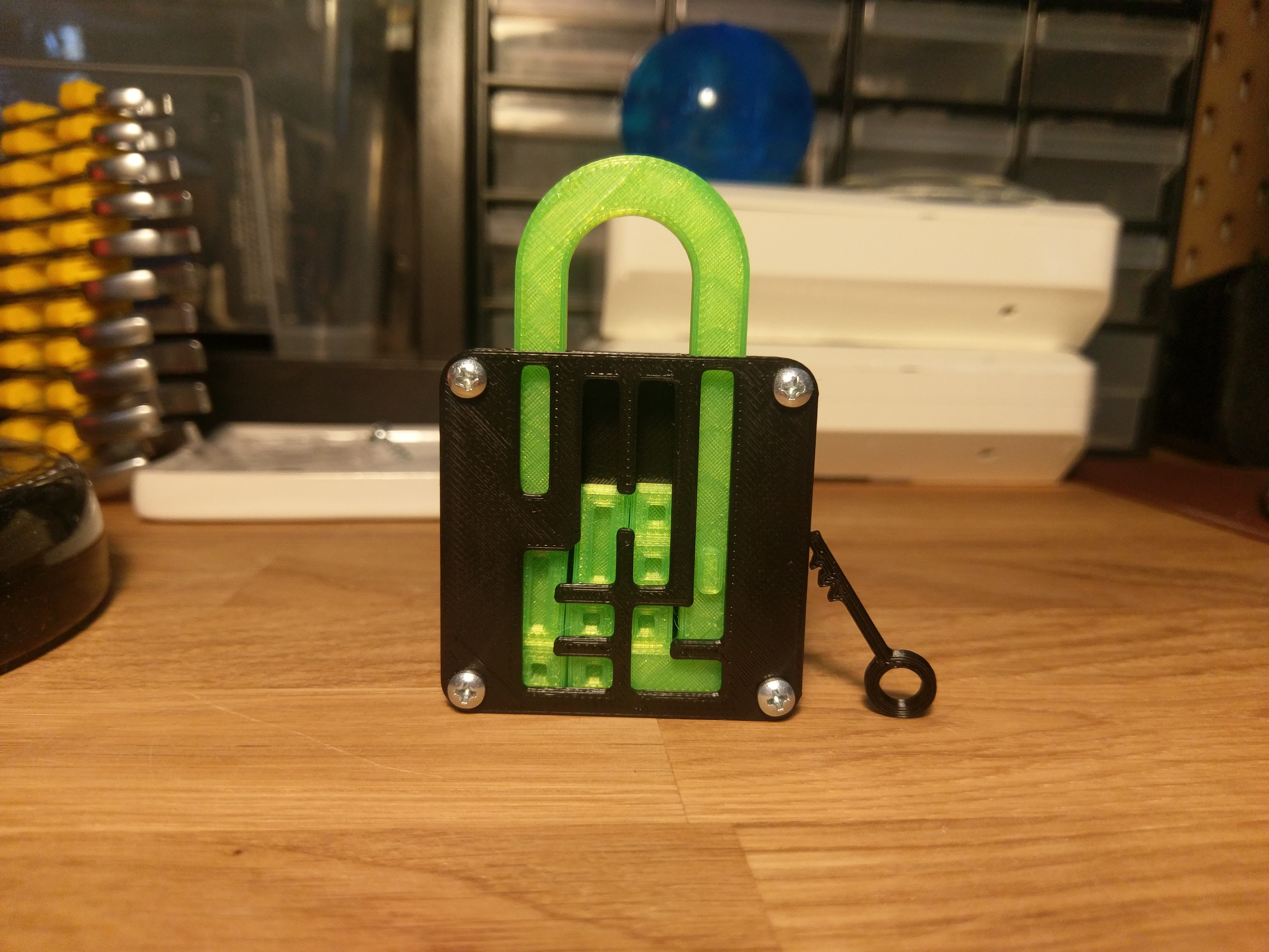 3D Printable Puzzle Lock // Sliding Puzzleanders Severinsen - 3D Print Puzzle Lock