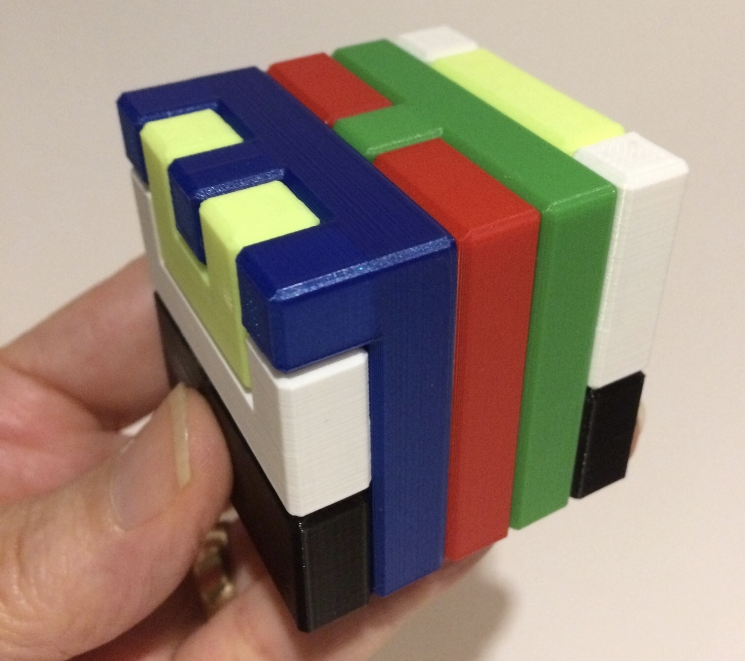 3D Printed Printable Interlocking Puzzle #4 - Level 11Richgain - 3D Printable Puzzles Cube