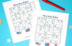 4Th Of July Printable Sudoku Puzzles + Logic Puzzle - Happiness Is - Printable Office Puzzles