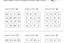 4X4 Magic Square Worksheet - Tim's Printables - Printable Puzzles 4X4