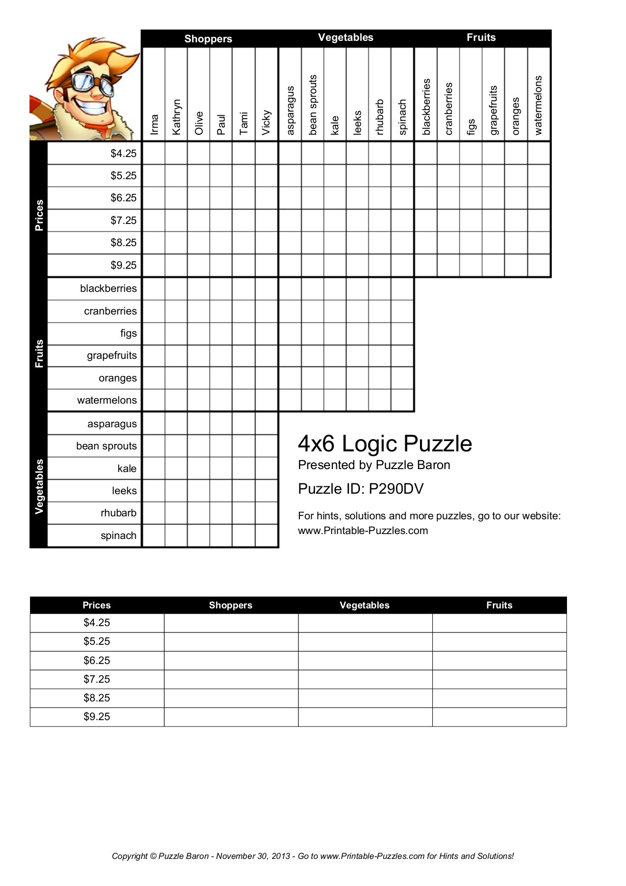 Printable Puzzles Baron Printable Crossword Puzzles