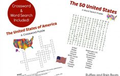 50 States Printable - Reading Comprehension, Games, And More - Printable 50 States Crossword Puzzles