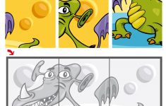 6 Piece Jigsaw Puzzle With A Dragon | Free Printable Puzzle Games - Printable 6 Piece Jigsaw Puzzle