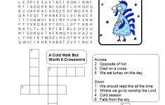 A Cold Walk But Worth It Sunday School Lesson-Turkey Thanksgiving - Christian Thanksgiving Crossword Puzzles Printable