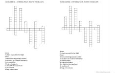 Air Travel Vocabulary Crossword Puzzle Worksheet - Free Esl - Printable Crossword Puzzles Travel