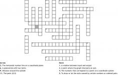 Algebra 1 Crossword - Wordmint - Free Printable Crossword Puzzle #1 Answers