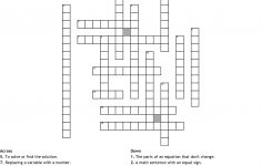 Algebra Vocabulary Crossword - Wordmint - Algebra Crossword Puzzle Printable