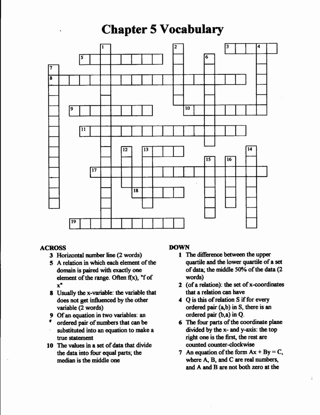 Algebraic Equations Crossword Clue | Ed-Natural - Printable Superhero Crossword Puzzle