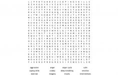Anger Management Word Search - Wordmint - Printable Crossword Puzzles On Anger Management