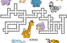 Animals Crossword Puzzle For Studying English Vocabulary | Free - Printable Crossword Puzzles For English Vocabulary