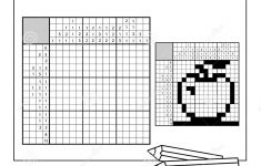 Apple. Black And White Japanese Crossword With Answer. Nonogram - Printable Nonogram Puzzles