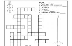 Armor Of God Crossword Puzzle. Great Bible Activity! It Also Goes - Bible Crossword Puzzles For Kids Free Printable