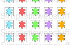 Autism Puzzle Piece 1X1 Inch Square Printable For Pendants | Etsy - Printable Autism Puzzle Piece