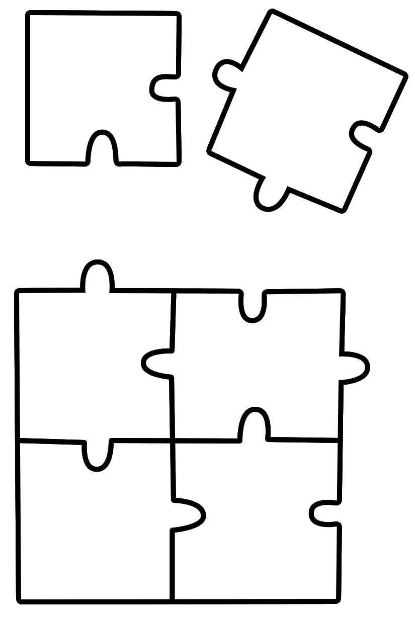 Autism Puzzle Piece Coloring Page - Coloring Home - Printable Puzzle Piece Coloring Pages