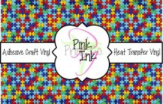 Autism Puzzle Printed Vinyl Hot Pink Patterned Adhesive Vinyl | Etsy - Puzzle Print Vinyl