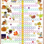 Autumn : Crossword Puzzle With Key Worksheet   Free Esl Printable   Printable Autumn Puzzles