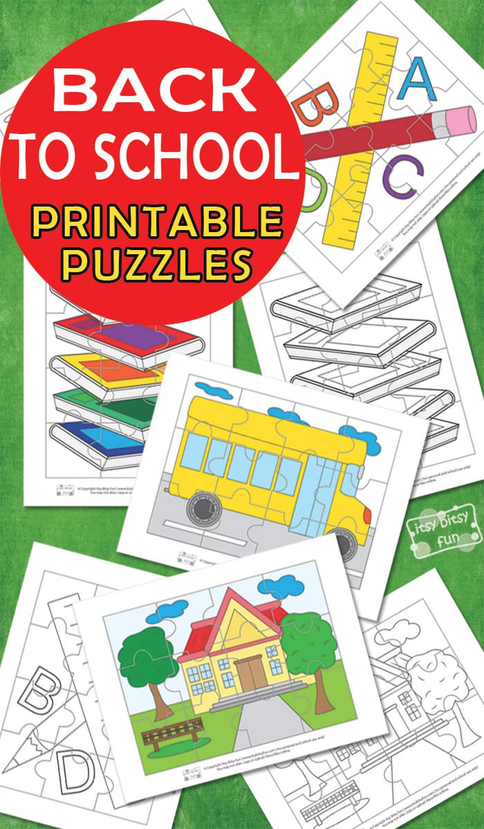 Back To School Printable Puzzles For Kids - Itsy Bitsy Fun - Printable Puzzle Paper