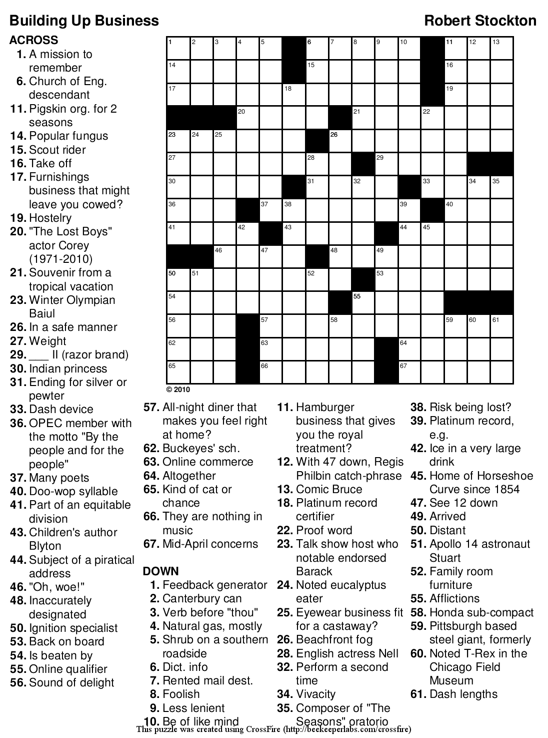 free online pc daily crosswords