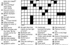 Beekeeper Crosswords - Printable Puzzle Solutions