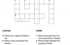 Bible Crossword Puzzles Printable With Answers (89+ Images In - Printable Bible Crossword Puzzles With Answers