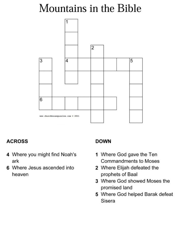 Bible Crossword Puzzles Printable With Answers (89+ Images In