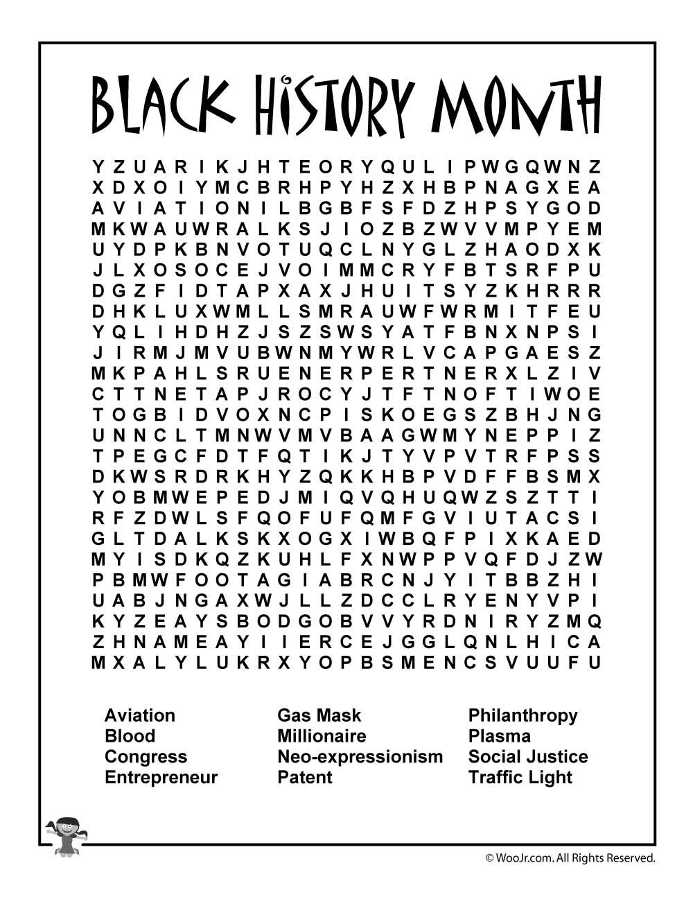 Free Printable Black History Crossword Puzzles Printable Word Searches