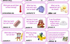 Brain Teasers, Riddles &amp; Puzzles Card Game (Set 2) Worksheet - Free - Printable Riddle Puzzles