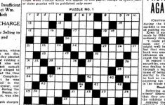 Can You Solve The Star's First Ever Crossword Puzzle From 1924 - Star Crossword Puzzles Printable