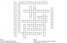 Canadian Government Crossword - Wordmint - Printable Canadian Crossword