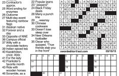 Canonprintermx410: 26 Fresh Free La Times Crossword - Los Angeles Times Crossword Puzzle Printable