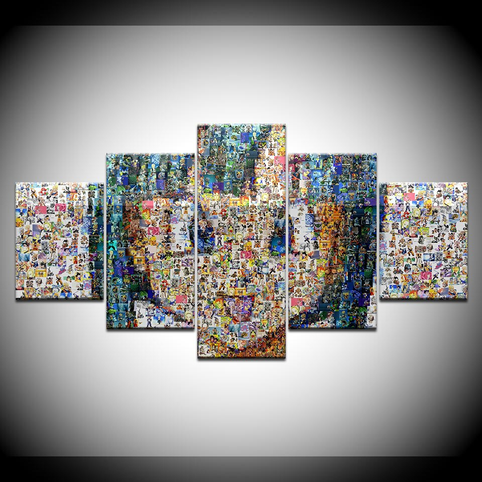 Canvas Painting Art Design Puzzle Girl Avatar 5 Pieces Art Painting - 5 Piece Printable Puzzle