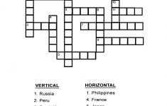 Capital Cities Quiz: Fill In The Country's Capital In The Crossword - Printable English Crossword Puzzles