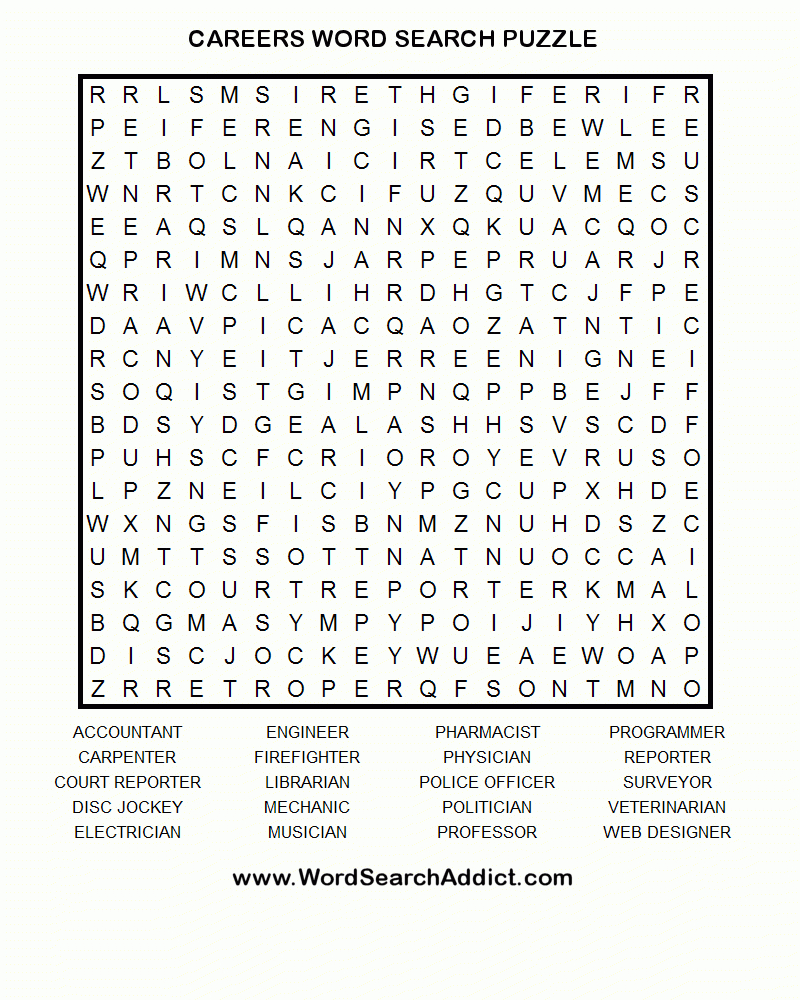 Printable Word Puzzles For High School Printable Crossword Puzzles