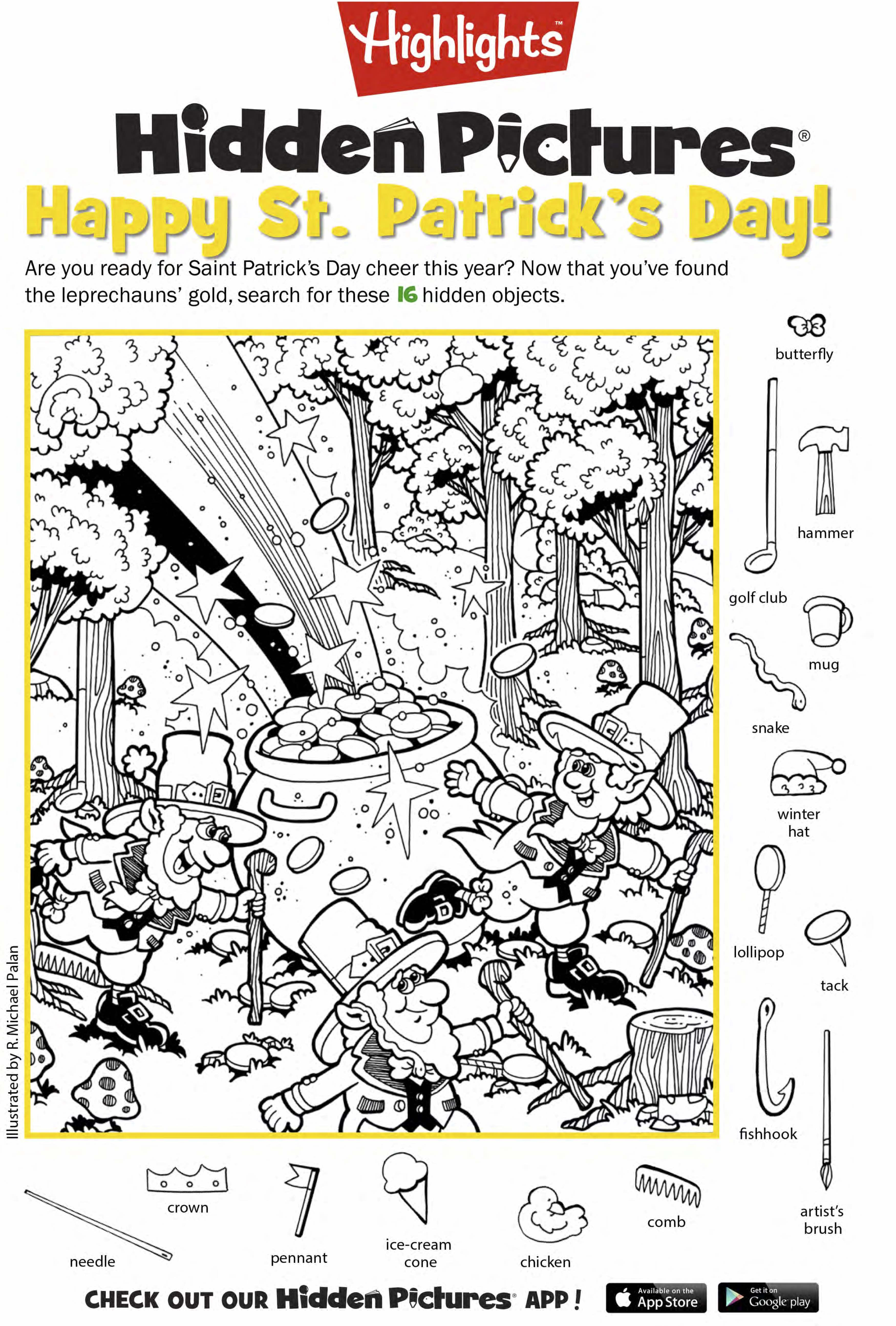 Celebrate March | Printables | Hidden Picture Puzzles, Hidden - Printable Hidden Object Puzzles