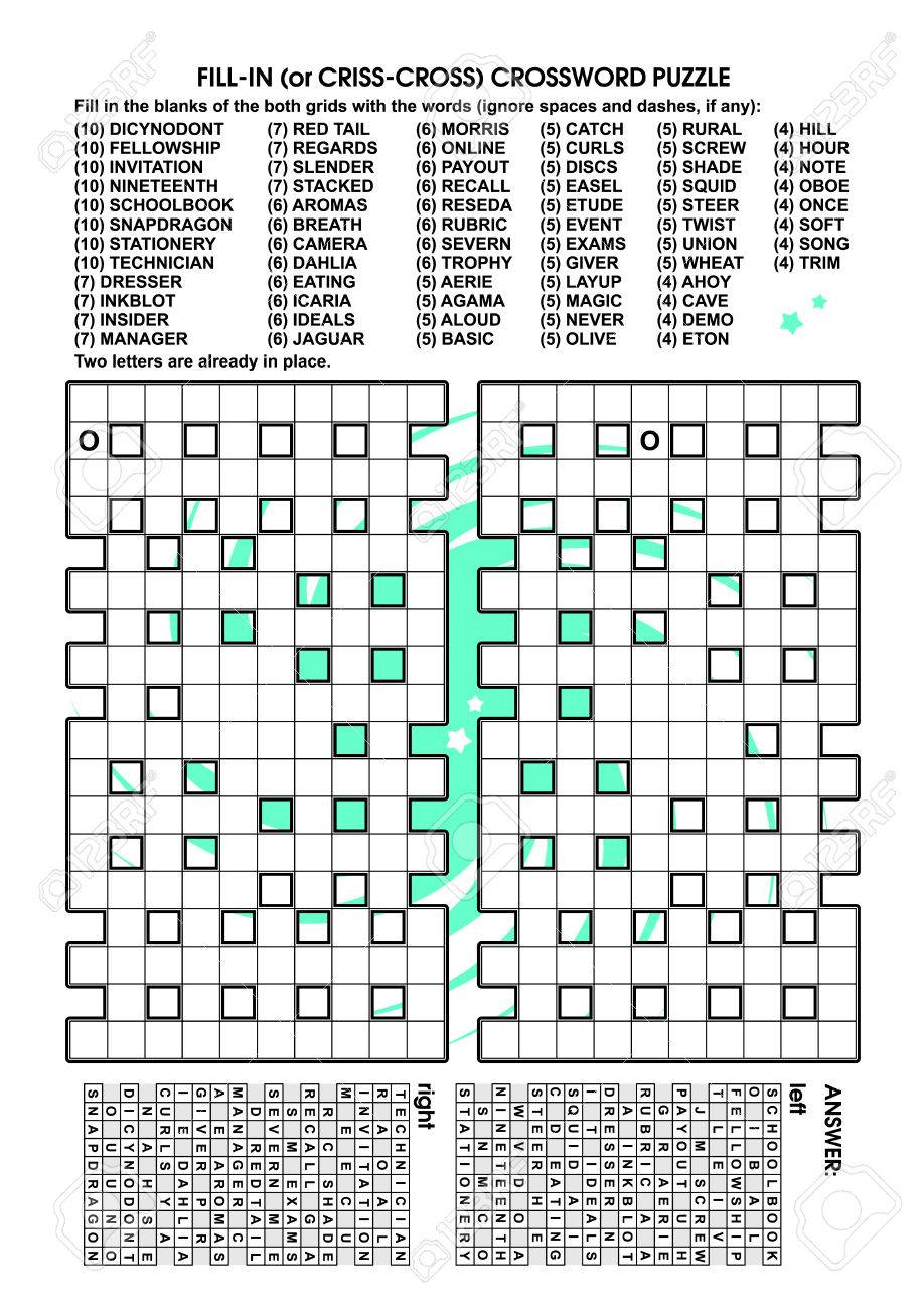 Challenge Your Mind With This Criss-Cross Word Puzzle - Fill - Printable Arrow Crossword Puzzles For Free
