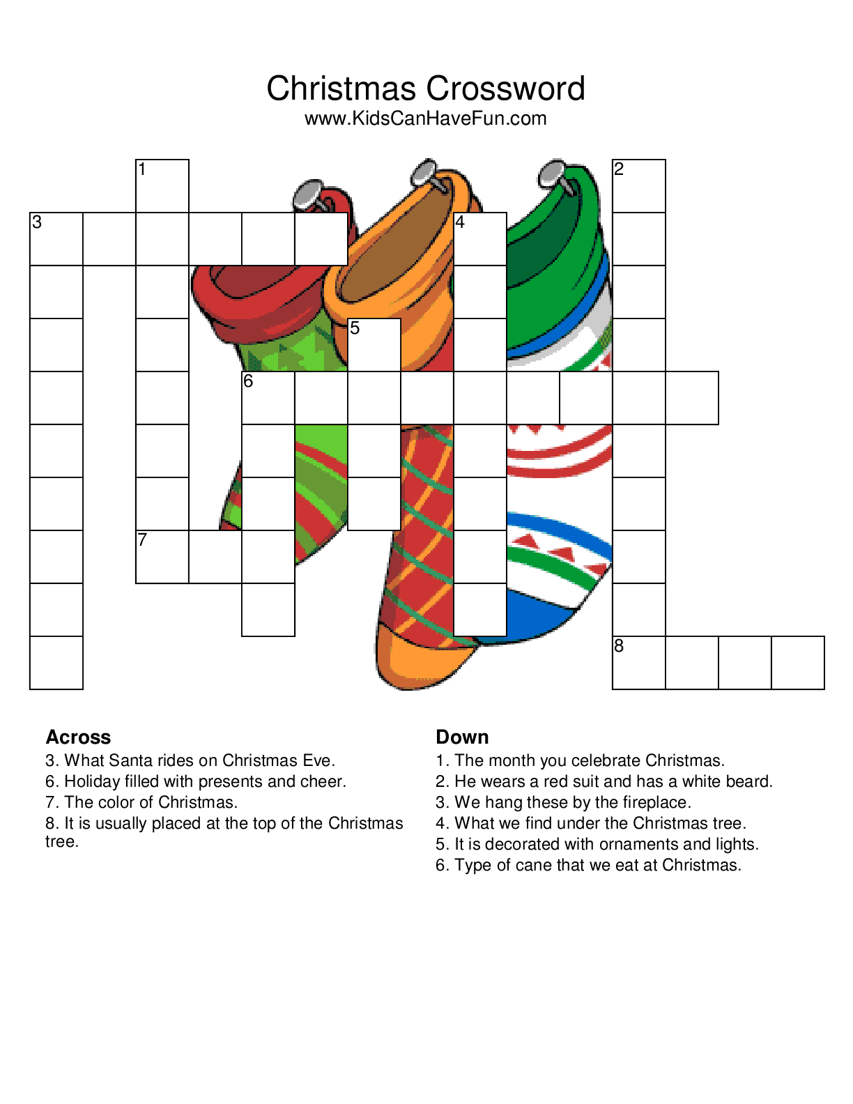 Christmas Crossword Puzzle | Holiday Ideas - All Holidays And All - Christmas Crossword Puzzle Printable