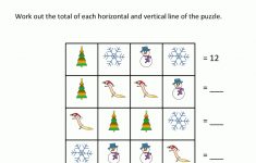 Christmas Math Worksheets - Printable Puzzle Christmas