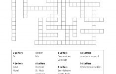 Christmas Printable Puzzle. Free Fill In The Blanks. | Christmas - Printable Blank Crossword Grid