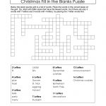Christmas Printable Puzzle. Free Fill In The Blanks. | Christmas   Printable Puzzles For 7 Year Olds