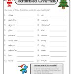 Christmas Word Scramble And Answers | Games | Christmas Word   Printable Unscramble Puzzles