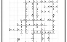 Circles Vocabulary Crossword | My Tpt Items | Geometry Worksheets - Math Vocabulary Crossword Puzzles Printable